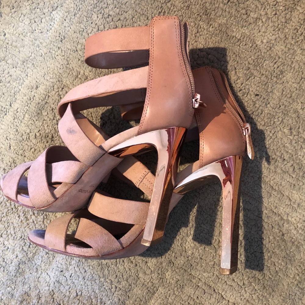 Vero Cuoio Light Pink with Rose Gold High Heels